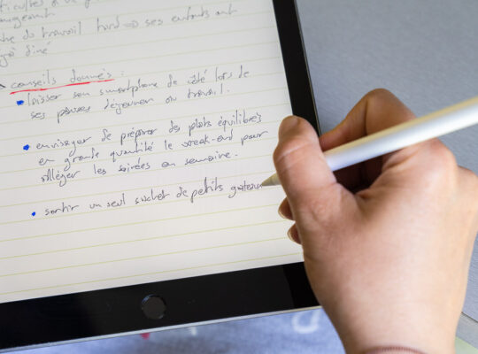 tablette logiciel diététicien iPad prise de notes